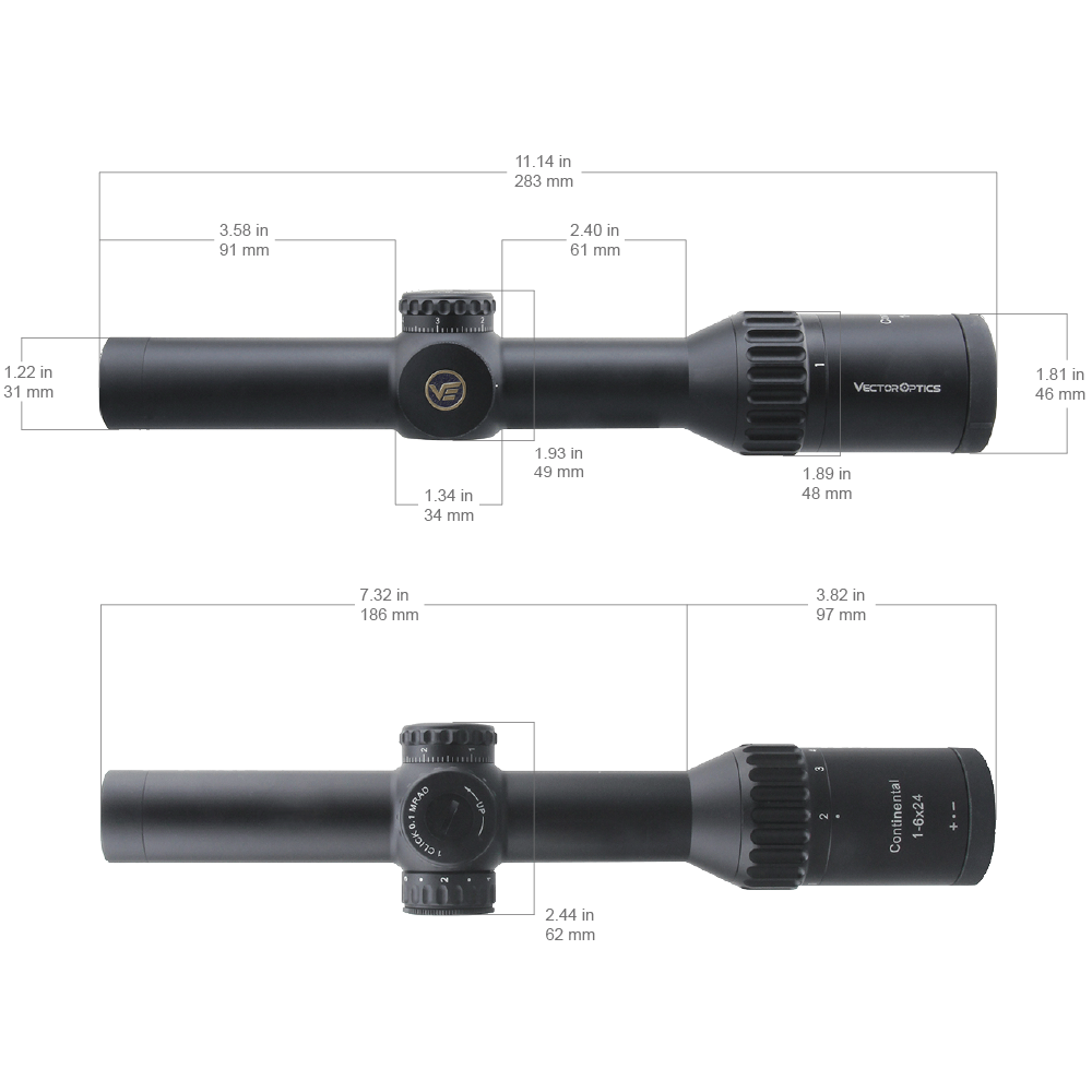 Vector VECTOR CONTINENTAL 1-6X24 - Cameras & Optics > Camera & Optic Accessories > Optic Accessories > Weapon Scope & Sight Accessories